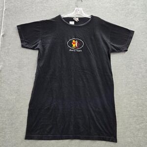 VINTAGE Mickey & Co Women Dress One Size Black Pooh & Tigger Short Sleeve Shirt